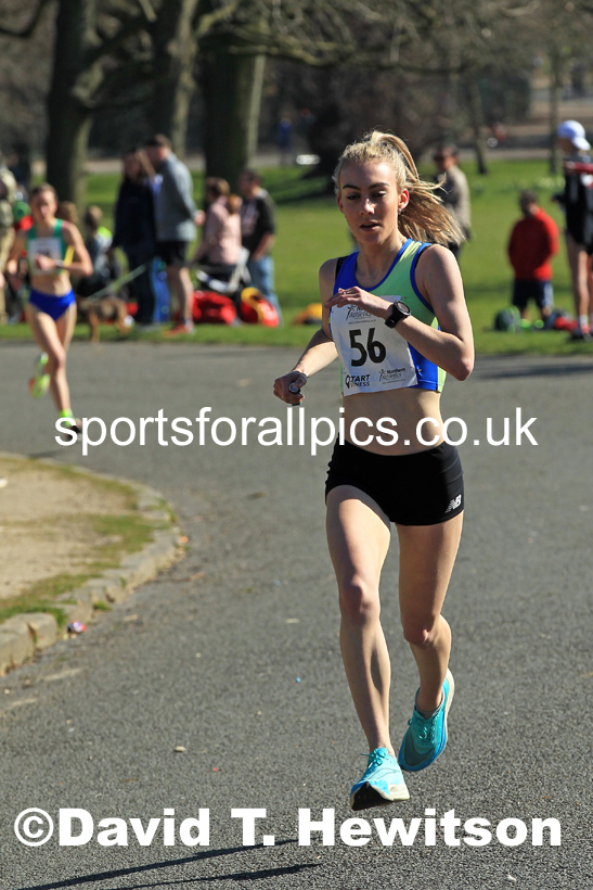Womens Under-17s 5k, 2022 Northern 12 and 6 Stage Road Relays,  Birkenhead Park, Birkenhead, Wirral.  Photo: David T. Hewitson/Sports for All Pics
